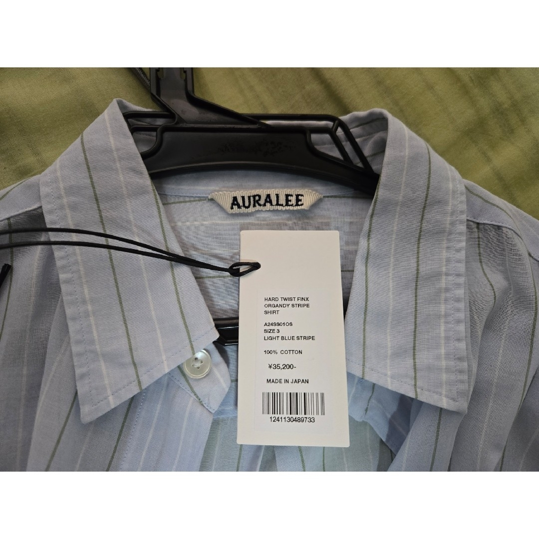 AURALEE - 新品同様24ss Auralee ストライプシャツの通販 by AURALEE - 新品同様24ss Auralee ストライプシャツの通販 by