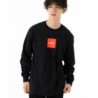 HUF - 黒L tシャツ Tシャツ メンズ ハフ 長袖Tシャツ ブランドロゴ HUF