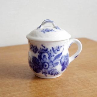 ロイヤルコペンハーゲン(ROYAL COPENHAGEN)のブルーフラワー クリームカップ マスタード ポット 蓋付 ロイヤルコペンハーゲン(食器)