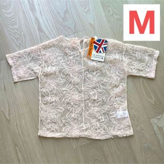 シマムラ(しまむら)の【M ピンク ベージュ】HK WORKS LONDON シアー ハナTシャツ(Tシャツ(半袖/袖なし))