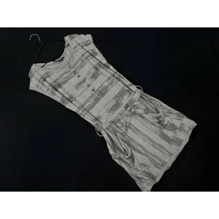 アルマーニエクスチェンジ(ARMANI EXCHANGE)のARMANI EXCHANGE アルマーニエクスチェンジ 総柄 チュニック ワンピース sizeS/グレー ■◆ レディース(ミニワンピース)