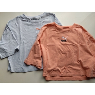 プーマ(PUMA)の【大人気】PUMA キッズ ガールズ クロップド 半袖 Tシャツ 2着セット(Tシャツ/カットソー)