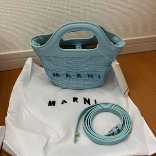 マルニ(Marni)のMARNI🩵マイクロカゴバッグショルダー付きトートハンド(ショルダーバッグ)