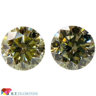 FANCY LIGHT GRAY YELLOWISH GREEN 0.129ct(その他)