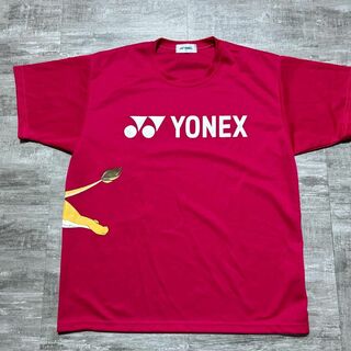 ヨネックス(YONEX)の美品 YONEX ヨネックス 夢 ライオン Tシャツ バドミントン ピンク(バドミントン)