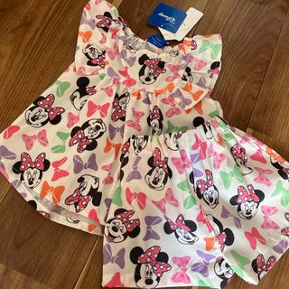 ディズニー(Disney)のしまむら ミニーちゃん🎀 セットアップ♡(Tシャツ/カットソー)