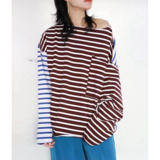 シティショップ(CITYSHOP)のCITYSHOP / シティショップBORDER LONG T-SHIRT長袖T(カットソー(長袖/七分))