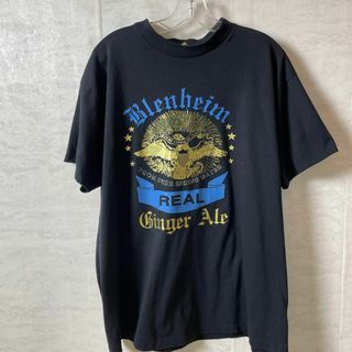 ビンテージ　シングルステッチ　黒ブラック　サイズＸＬ　半袖Ｔシャツ　メンズ古着(Tシャツ/カットソー(半袖/袖なし))