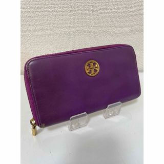 トリーバーチ(Tory Burch)のTORY BURCH トリーバーチ ラウンドファスナー 長財布 パープル(財布)