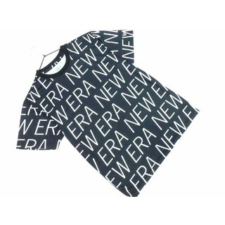 NEW ERA - New Era ニューエラ ロゴ総柄 Tシャツ sizeM/白ｘ黒 ■◆ メンズ