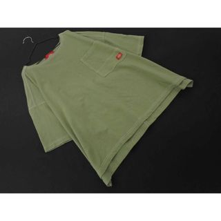 ディッキーズ(Dickies)のDickies ディッキーズ ワイド幅 カットソー sizeM/カーキ ■◆ レディース(カットソー(半袖/袖なし))