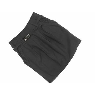 ユナイテッドアローズ(UNITED ARROWS)のJewel Changes ジュエルチェンジズ ユナイテッドアローズ ベルト付き タック ミニ スカート size34/黒 ■◆ レディース(ミニスカート)