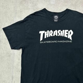 スラッシャー(THRASHER)のTHRASHER　ブランド　ロゴプリント　半袖Ｔシャツ　古着　ブラック　XL(Tシャツ/カットソー(半袖/袖なし))