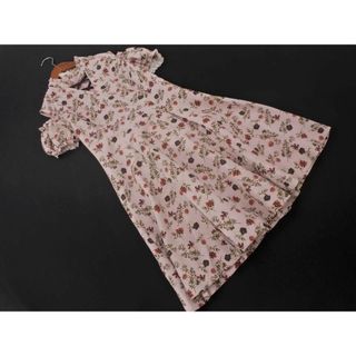 EATME イートミー 花柄 ショルダーカット ワンピース sizeS/ピンク ■◆ レディース(ミニワンピース)