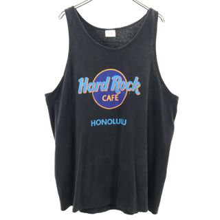 ハードロックカフェ(Hard Rock CAFE)のハードロックカフェ 90s USA製 オールド ノースリーブ タンクトップ XL チャコールグレー HARD ROCK CAFE メンズ(タンクトップ)