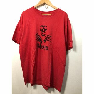 500650● MISFITS Tシャツ L レッド バンド ミスフィッツ(Tシャツ/カットソー(半袖/袖なし))