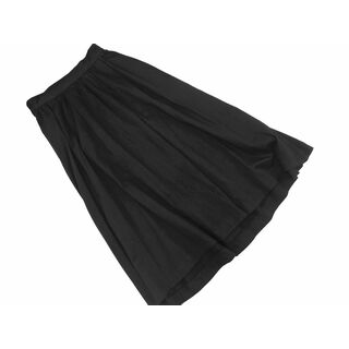 ダブルクローゼット(w closet)のw closet ダブルクローゼット ギャザー マキシ スカート sizeF/黒 ■■ レディース(ロングスカート)