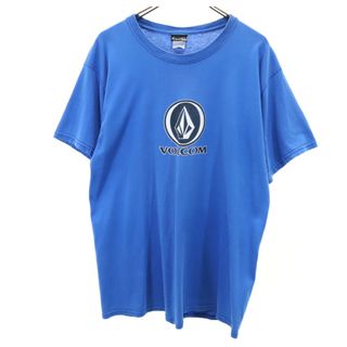 volcom - ボルコム 90s USA製 オールド 半袖 Tシャツ L ブルー VOLCOM メンズ