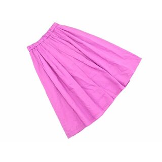 fredy emue フレディエミュ ギャザー Aライン 台形 スカート size38/ピンク ■◆ レディース(ロングスカート)
