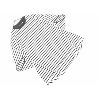 アンティカ(antiqua)のantiqua アンティカ ボーダー Tシャツ sizeF/白ｘ黒 ■◆ レディース(Tシャツ(半袖/袖なし))