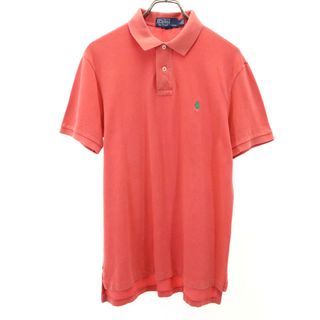 ポロバイラルフローレン 半袖 ポロシャツ L ピンク系 Polo by Ralph Lauren 鹿の子地 メンズ(ポロシャツ)