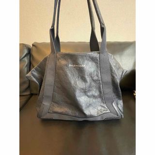 Balenciaga - バレンシアガ BALENCIAGA  ネイビーカバス　ラムスキン　トートバッグ