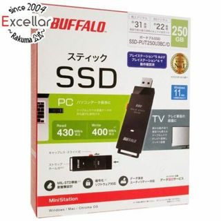 バッファロー(Buffalo)のBUFFALO　外付けSSD　SSD-PUT250U3BC/D　ブラック(PC周辺機器)