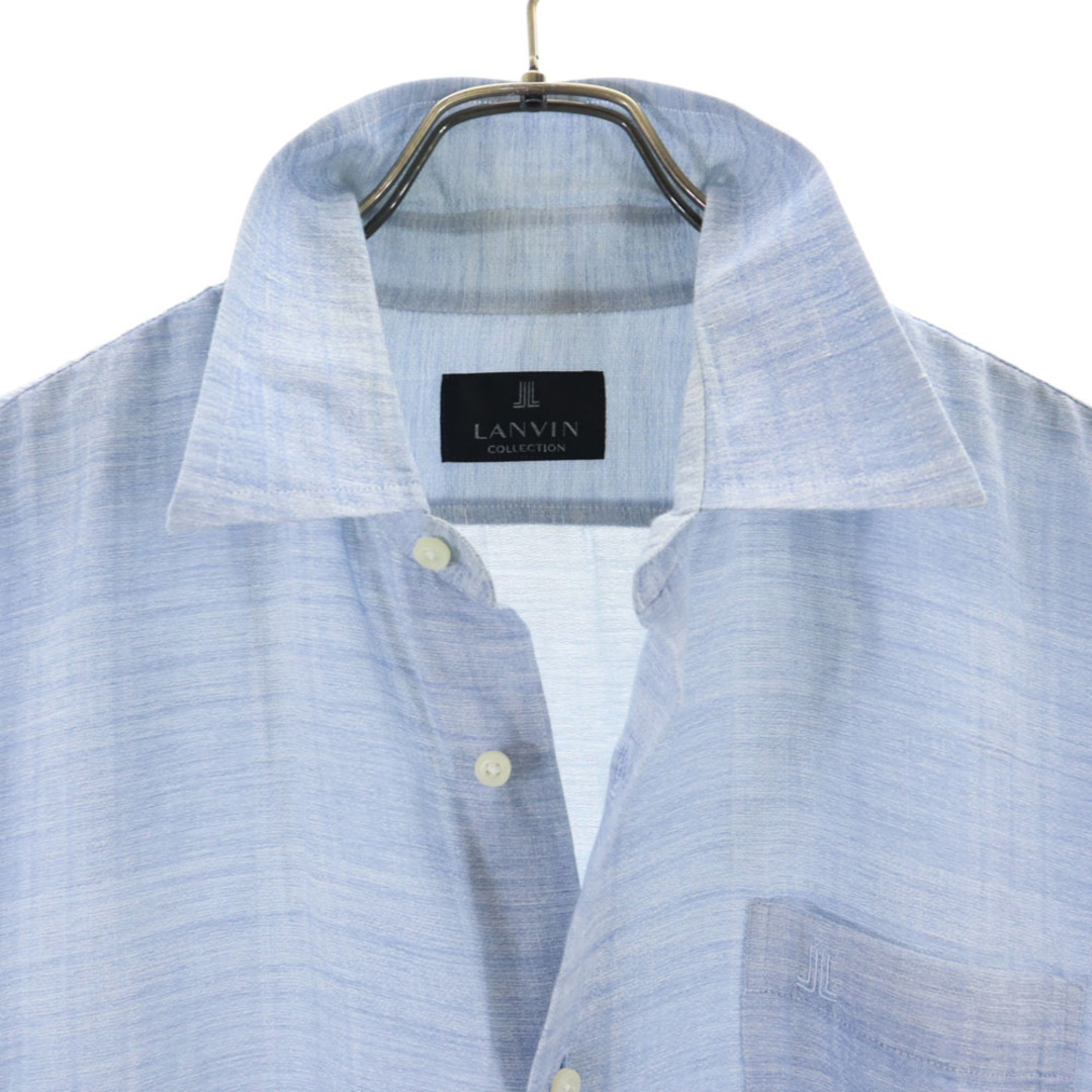 LANVIN - ランバン リネンブレンド 日本製 半袖 シャツ LB LANVIN - ランバン リネンブレンド 日本製 半袖 シャツ LB