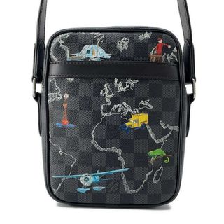 LOUIS VUITTON - ルイヴィトン ショルダーバッグ ダミエ・グラフィット ダヌーヴ PM NM N40239 LOUIS VUITTON ルネサンスマッププリント 黒 ブラック