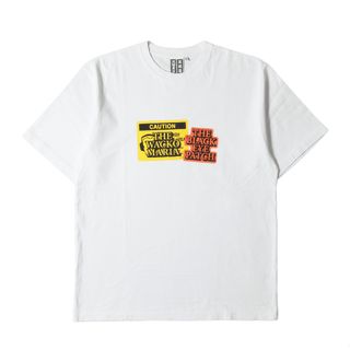 BlackEyePatch ブラックアイパッチ Tシャツ サイズ:M 22SS WACKO MARIA コラボロゴ クルーネック 半袖Tシャツ ホワイト 白 トップス カットソー コラボ【メンズ】【中古】(Tシャツ/カットソー(半袖/袖なし))