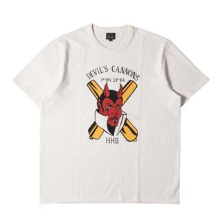 ザリアルマッコイズ(THE REAL McCOY'S)の新品同様 THE REAL McCOYS リアルマッコイズ Tシャツ サイズ:XL ミリタリー プリント クルーネック 半袖Tシャツ オフホワイト 白 トップス カットソー【メンズ】【中古】(Tシャツ/カットソー(半袖/袖なし))