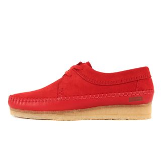 シュプリーム(Supreme)の新品 Supreme シュプリーム サイズ:27.5cm 18SS CLARKS スウェードレザー ウィーバーブーツ WEAVER レッド US9.5 コラボ シューズ 靴【メンズ】(その他)