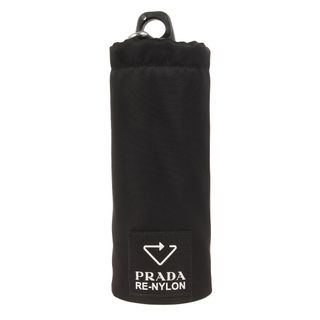 PRADA - 美品 PRADA プラダ RE-NYLON カバー付き カラビナ レタリングロゴ ステンレス タンブラー 2UH005 500ml ウォーターボトル 水筒 シルバー 500ml ハイブランド アイテム【メンズ】【中古】