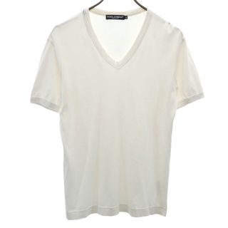 ドルチェアンドガッバーナ(DOLCE&GABBANA)のドルチェアンドガッバーナ イタリア製 半袖 Vネック Tシャツ 44 白 DOLCE&GABBANA メンズ(Tシャツ/カットソー(半袖/袖なし))