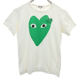 プレイコムデギャルソン 半袖 Tシャツ S 白 PLAY COMME des GARCONS レディース(Tシャツ(半袖/袖なし))