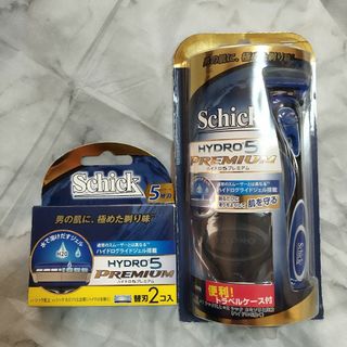 シック(Schick)のシック ハイドロ5 プレミアム トラベルケース付き　ホルダー1個　5枚刃替刃3個(カミソリ)