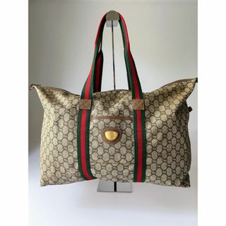 グッチ(Gucci)のGUCCI オールドグッチ GGプラス シェリーライン GGキャンバス PVC(ボストンバッグ)