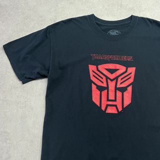 TRANSFORMERS　トランスフォーマーズ　Tシャツ　古着　ブラック　L(Tシャツ/カットソー(半袖/袖なし))