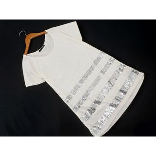22オクトーブル スパンコール Tシャツ ワンピース size6/白 ■◆ レディース(ミニワンピース)