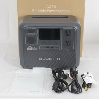 【美品】BLUETTI AC70 小型ポータブル電源 蓄電池 非常用電源 ブルーティ 本体(その他)