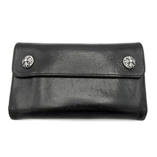 クロムハーツ(Chrome Hearts)のクロムハーツ CHROME HEARTS ■ 【 WAVE 】 ウェーブ クロスボール レザー ウォレット 長財布 w19226(長財布)