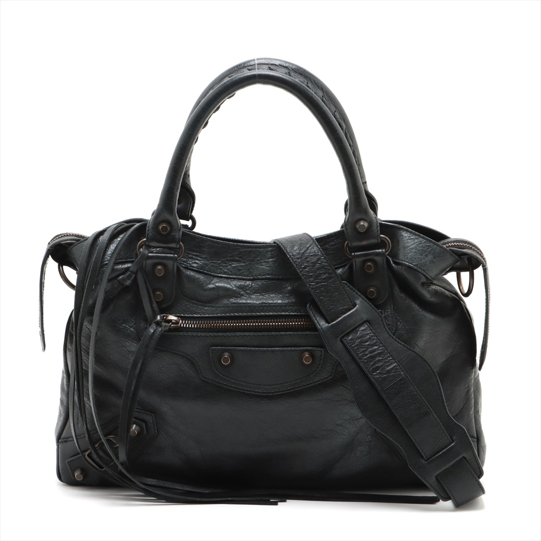 BALENCIAGA - バレンシアガ  レザー  ブラック レディース ハンドバッグ