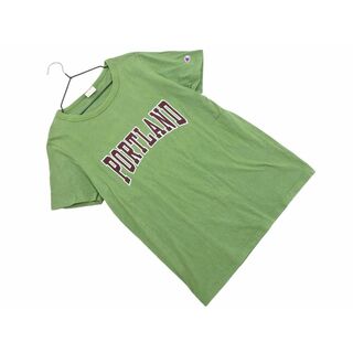 チャンピオン(Champion)のChampion チャンピオン プリント Tシャツ sizeM/緑 ■◆ レディース(Tシャツ(半袖/袖なし))