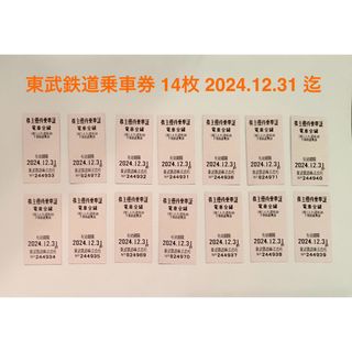 東武鉄道 株主優待 乗車券 14枚 有効期限2024年12月31日迄(鉄道乗車券)