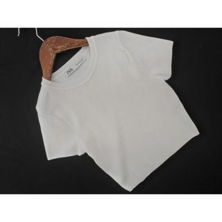 ザラ(ZARA)のZARA ザラ ショート丈 ニット カットソー sizeM/白 ■◆ レディース(カットソー(半袖/袖なし))