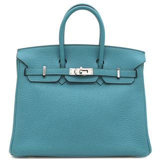 エルメス(Hermes)のエルメス HERMES ハンドバッグ バーキン25 トゴ ブルー系 シルバー金具 青  【保存袋】【中古】(ハンドバッグ)