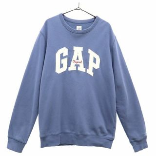 ギャップ(GAP)のギャップ ロゴ刺繍 長袖 トレーナー S ブルー GAP 裏起毛 スウェット メンズ(スウェット)