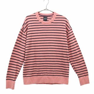 GAP - ギャップ ボーダー 長袖 コットン ニット XS ピンク×ネイビー GAP セーター レディース