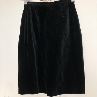 CERCHIO ベロアタイトスカート　ブラック(ひざ丈スカート)