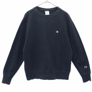 チャンピオン(Champion)のチャンピオン ロゴ刺繍 長袖 トレーナー MEDIUM ブラック Champion スウェット メンズ(スウェット)